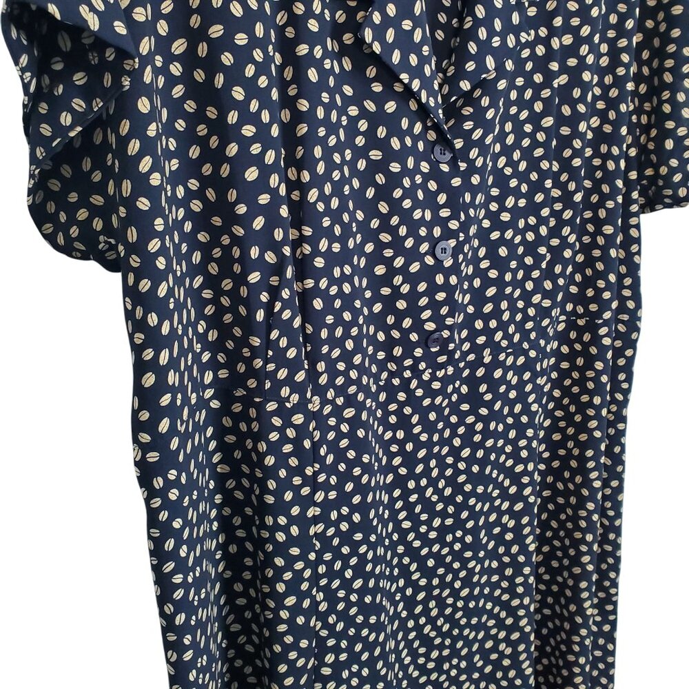 Maggie McNaughton Size 22W Dress Maxi Coffee Fairy Bean Barista Print Full Flowy - Picture 8 of 12